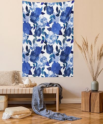 Miniatura 29 de Ambesonne Tapiz con texto en inglés, las sonrisas siempre están de moda en estilo de escritura a mano en acuarela, arte para colgar en la pared para