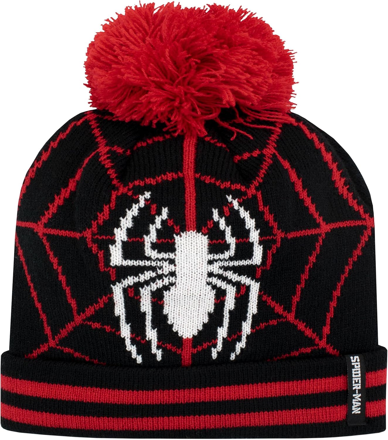 Marvel Kids Winter Hat and Gloves Set Spiderman Black One Size