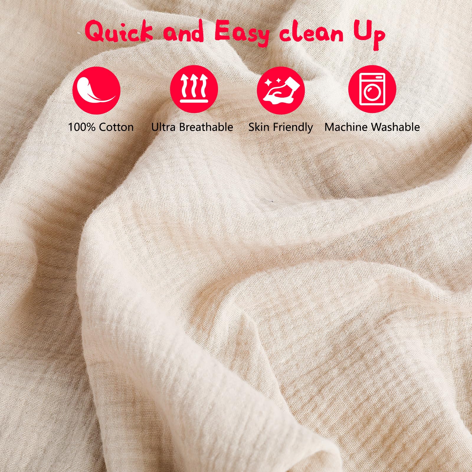 Cozary Nursing Cover, 76 x 110 cm, Soft Breathable Nursing Scarf, Cotton - Image 4