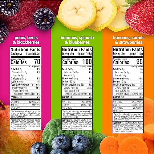 Miniatura 2 de Happy Tot Organics Super Bellies - Paquete variado, 4 onzas (paquete de 16)