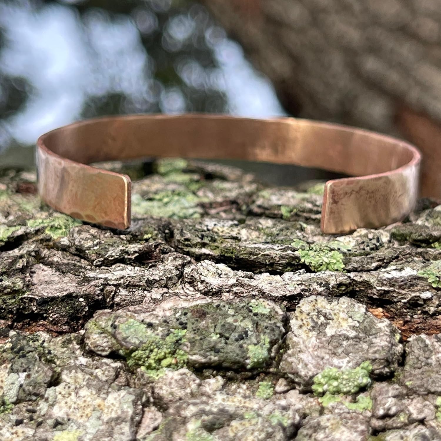 19th Anniversary Bronze Bracelet - Personalized Handmade Cuff with Custom Engraving - Couples Gift for Husband Wife