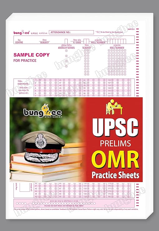 UPSC OMR Sheets Prelims for 2024 180 MCQs by BUNGBEE 105 Loose Sheets