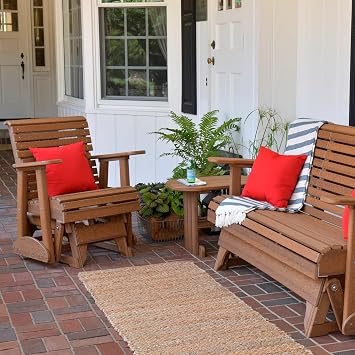 Poly Lumber 2' Plain Rollback Glider, Antique Mahogany