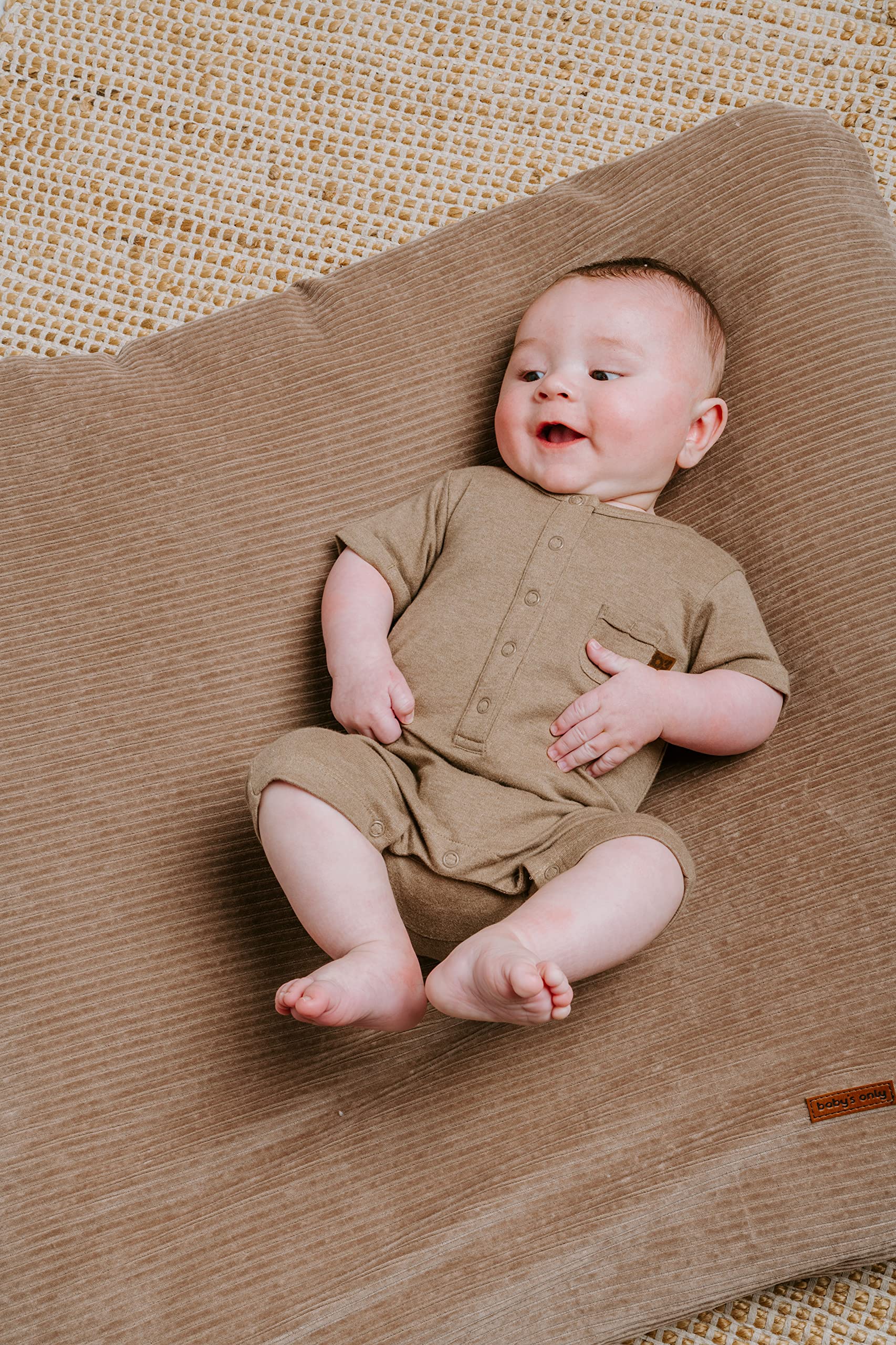 Baby's Only - Baby Wickelauflagenbezug 75x85 cm - Bezug für Wickelauflage Sense - Bezug für deutschen Wickelunterlage - Weichem Rib Corduroy - Weiß