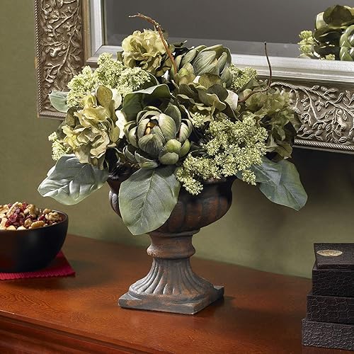 Miniatura 3 de Nearly Natural Arreglo floral de seda para centro de mesa de alcachofa