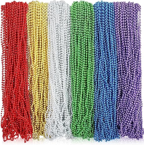 Kigeli 300 piezas de 600 piezas de collar de cuentas de Navidad, collar de cuentas de Navidad rojo y verde, collar de cuentas de Navidad, desfile de