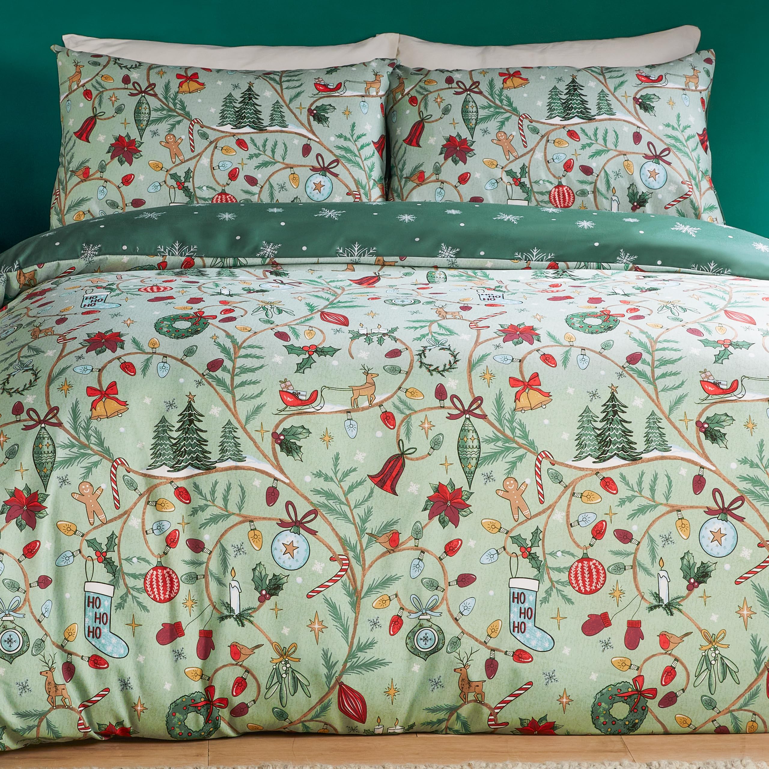 furn. Duvet Day Noelle Set Copripiumino (Verde - Super King)