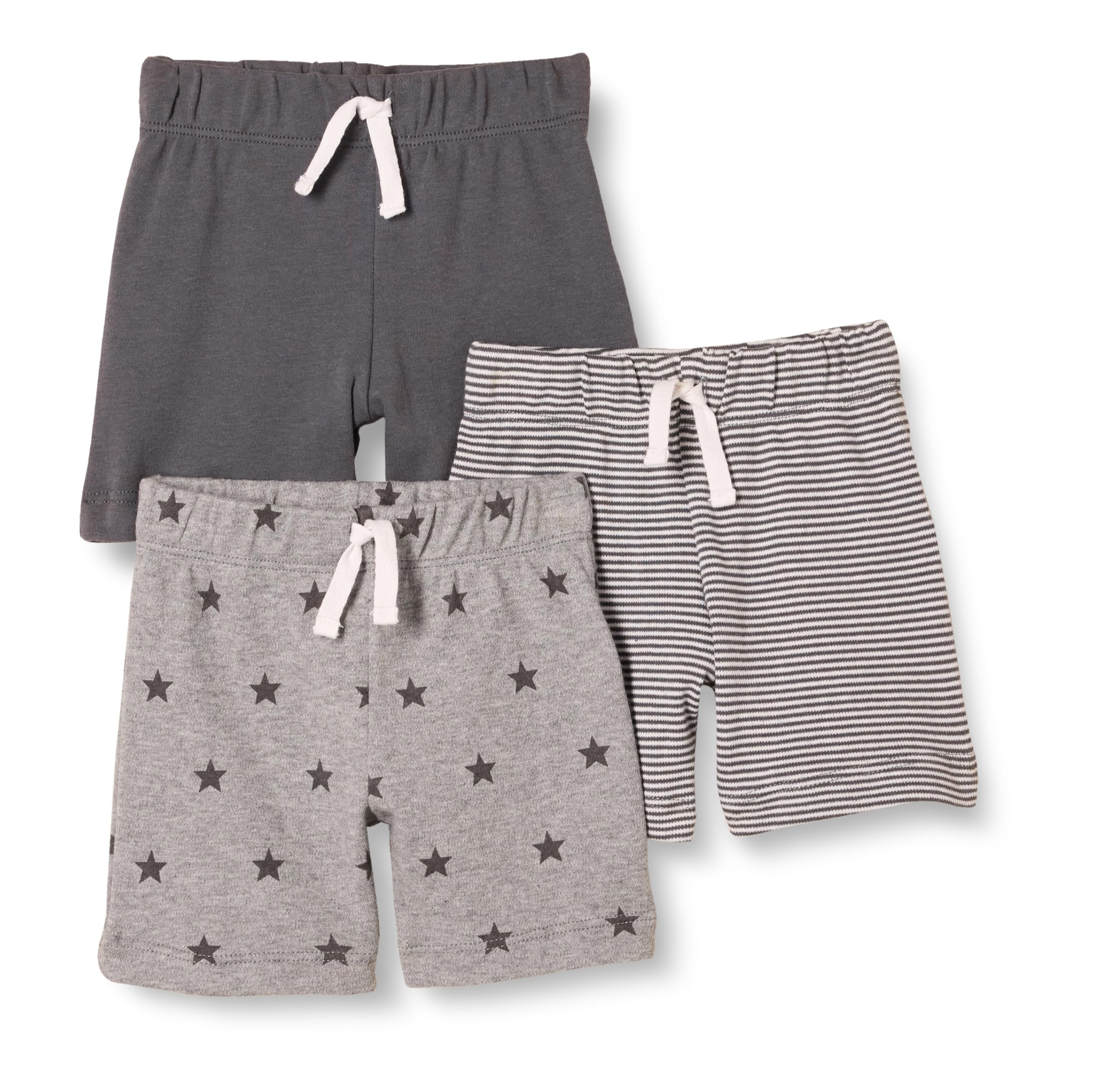 Amazon Essentials Unisex Babies' Cotton Pull-On Shorts, Multipacks