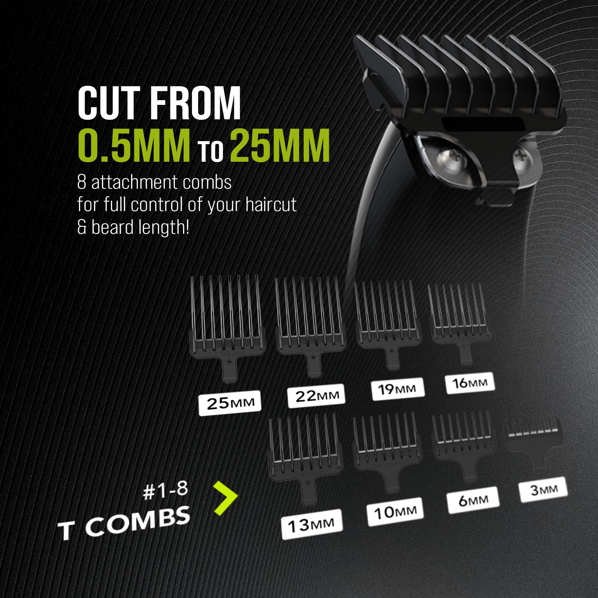 WAHL All in One Trimmer, Pielęgnacja Włosów, Brody, Uszu, Nosa i Ciała, Mocny Akumulator Litowy, 0,5-25 mm, 210 minut