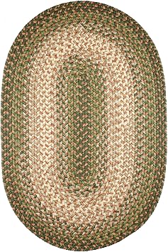 Super Area Rugs Oval 5X8 Herb Garden Braided Rug Hartford Primitive Decor Carpet - Indoor Outdoor - 5 X 8 for Living Rooms & Bedrooms