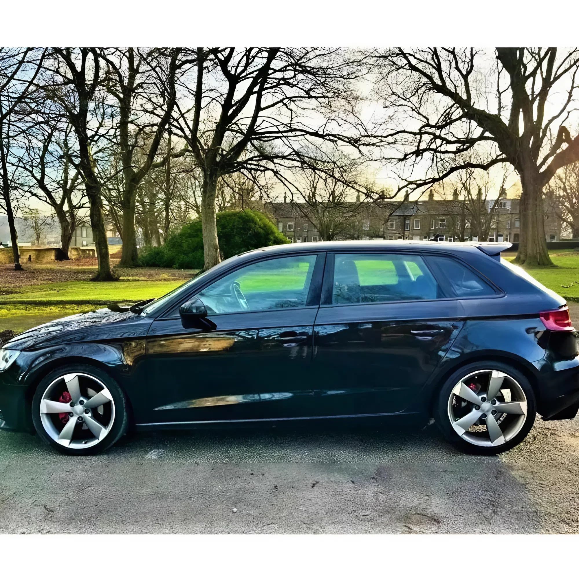 Alerón trasero para Audi A3 (8 V) 5 puertas Hatchback 2014-2020 lacado piano negro ABS