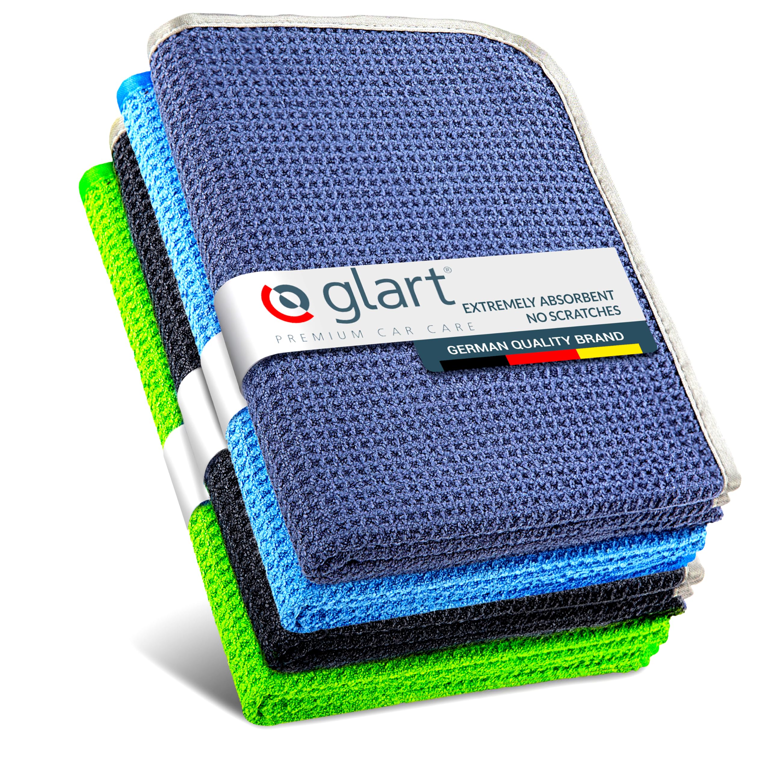 Glart 4 Wipes - Multi-Purpose Size 47Bg Microfiber Dish Towel - 40X60cm Drying Cloths For Glasses, Dishes & Kitchen Surfaces, Absorbent, Lint-Free, Streak-Free, Superior To Cotton, Dish Care Without Residues.