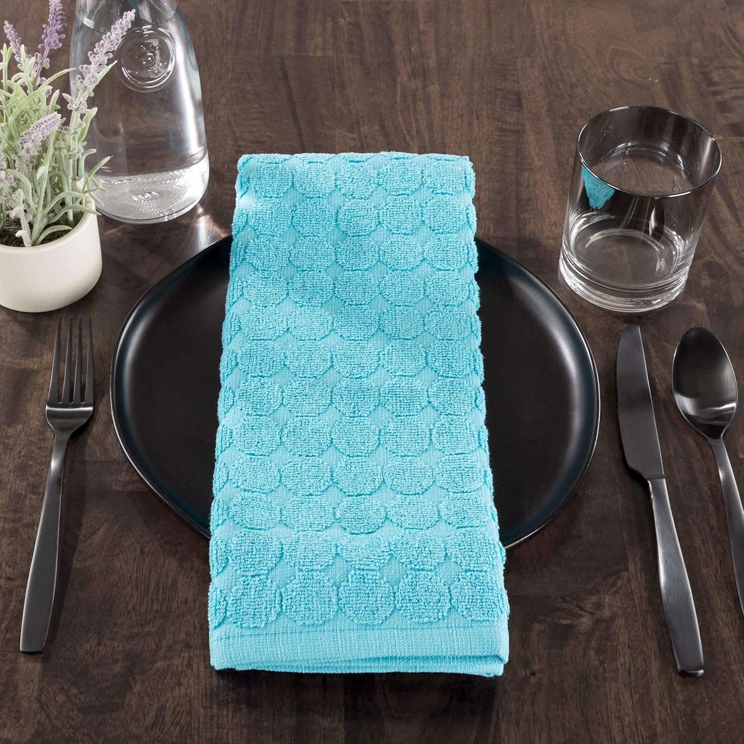 Bedford Home Towel Set Kitchen Dish Cloth, Set of 8, Mult-Color
