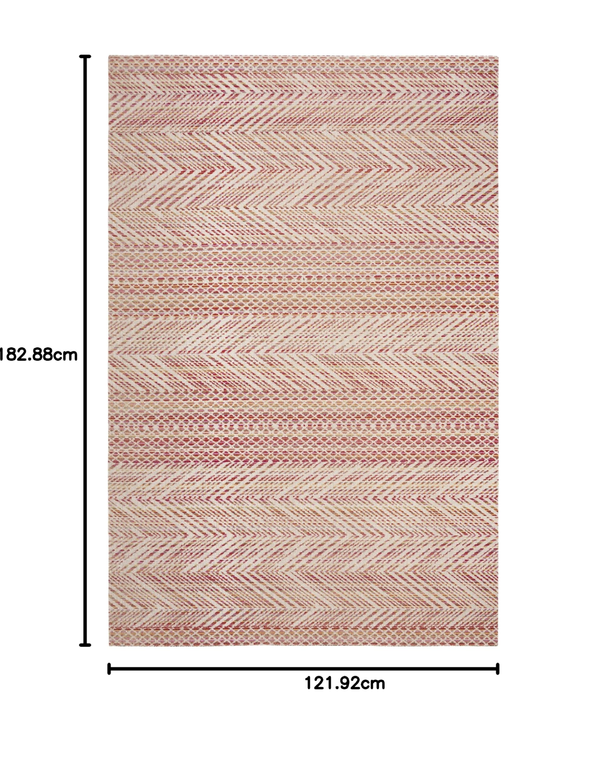 SAFAVIEH Tapis Boho Pour Salon, Salle à manger, Chambre à coucher - Montage Collection, Tapis à poil court, Rose et Multi, 122 X 183 cm