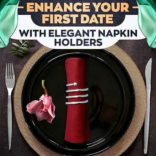 Vista 71 de Juego de 20 servilleteros dorados de otoño, servilleteros de Navidad que se adaptan a varios estilos de servilletas, elegante diseño de hoja dorada