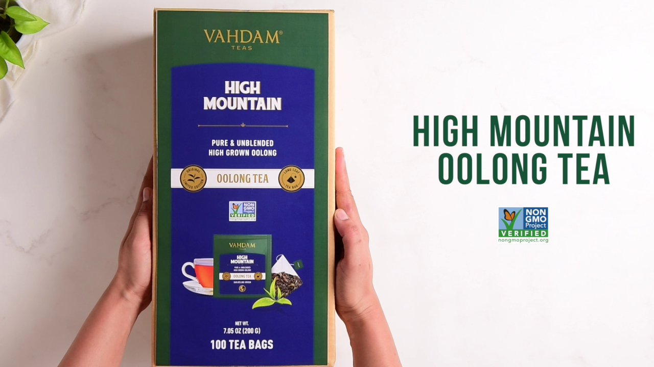 VAHDAM, Himalayan Oolong Teebeutel (100 Loser Tee Teebeutel) | 100% natürlicher Entgiftungstee | 100% reiner Oolong Tee… – Bild 8