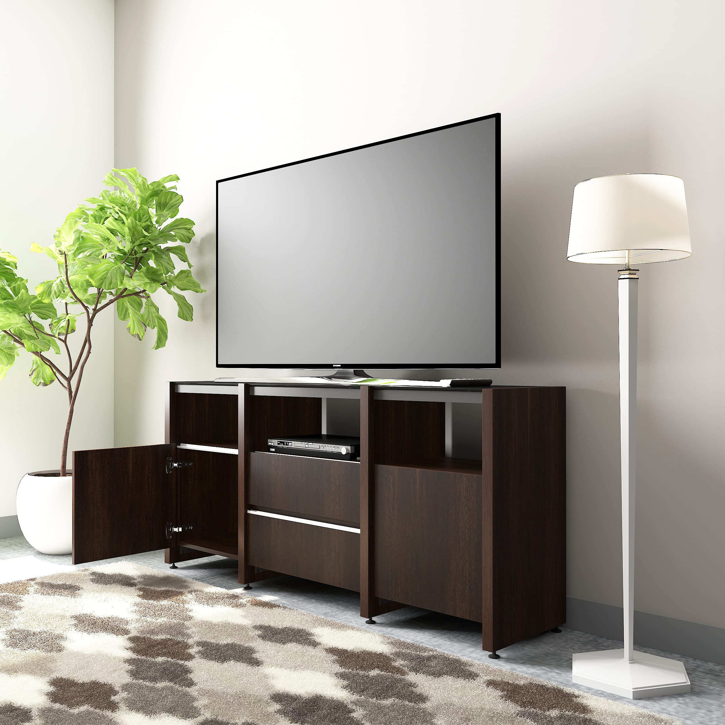 Studio Kook Harmony Global Engineered Wood TV Entertainment Unit (Junglewood)
