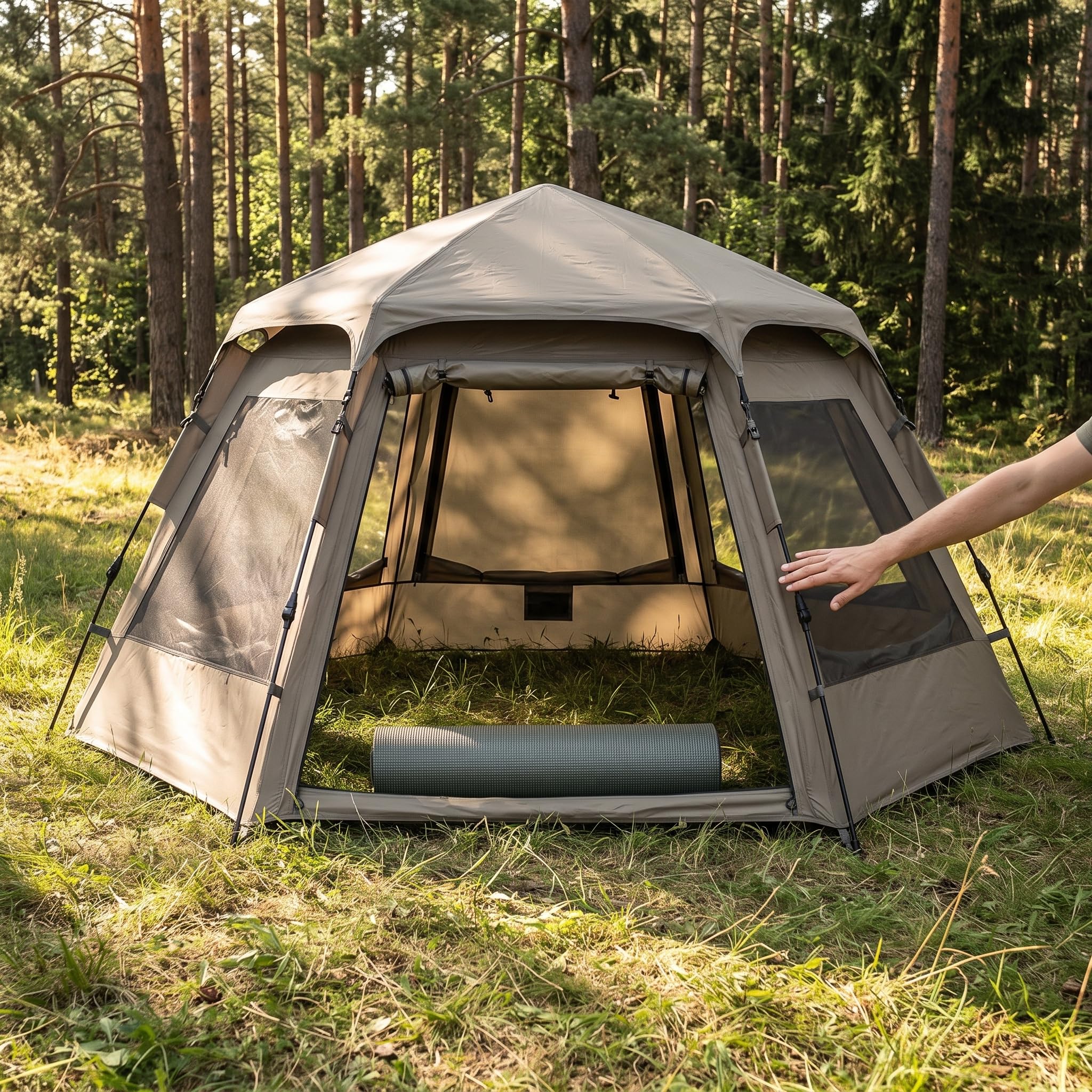 Camping Zelt, Wasserdichtes Outdoor-Zelt, Automatisches Zelt für 2, 3 oder 4 Personen, beständig