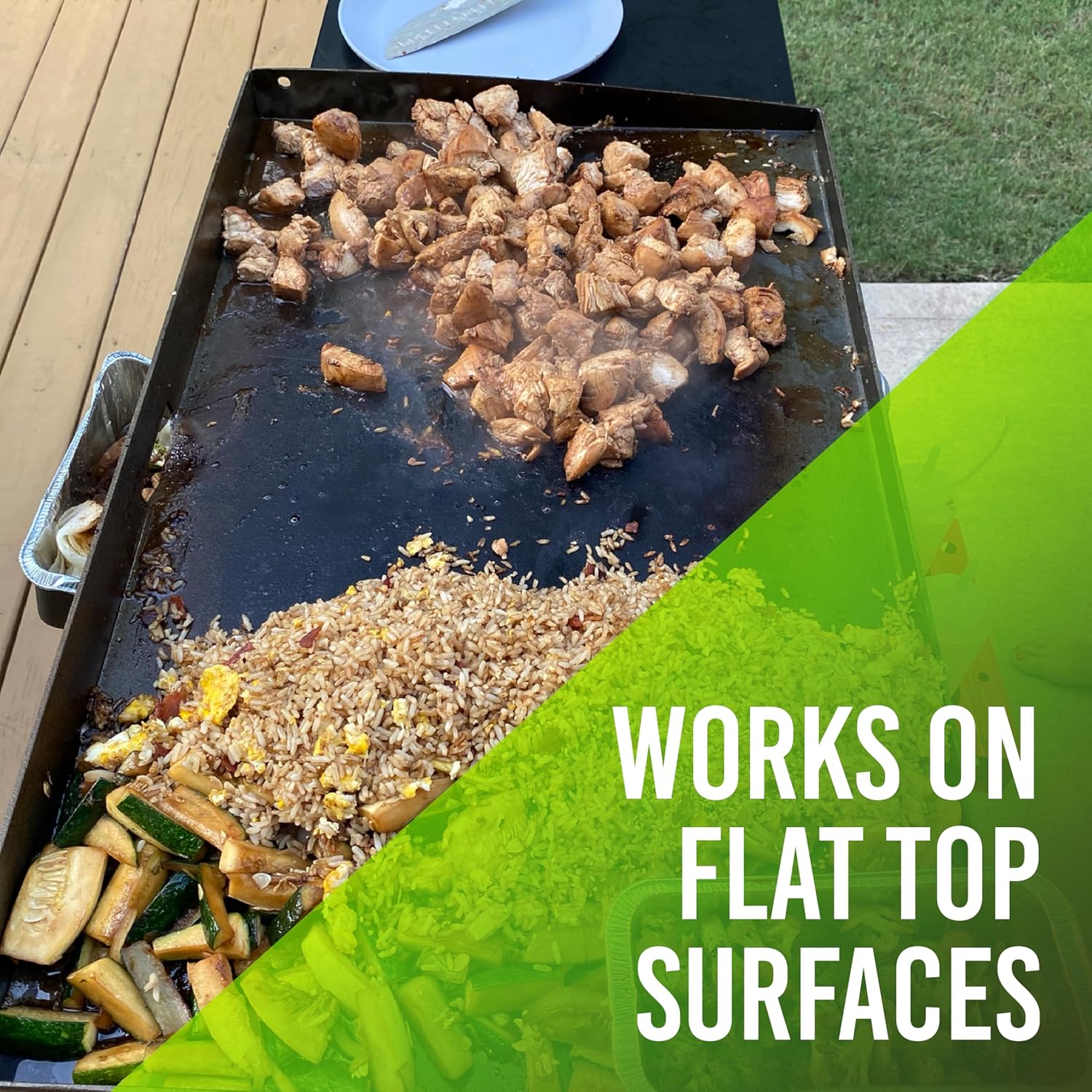 EarthStone Grill Cleaning Block Kit, Bristle Free Grill Scraper, 3 Grill Cleaning Blocks and 7" EZ-Grip Handle