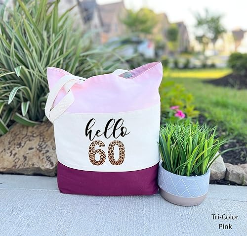 Miniatura 2 de 60 Leopard Print Design, 60th Birthday Trip Tote Bag, 60Th Birthday Gift idea, 60Th Birthday Gift For Uncle, Womens 60th Birthday Present(15"L x