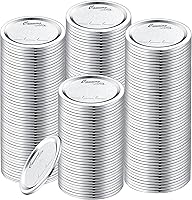 Vista 10 de 72 tapas de conservas con anillos de boca regular, para frascos Ball, Kerr – Tapas de metal tipo Mason para conservas – 100% de ajuste y herméticas