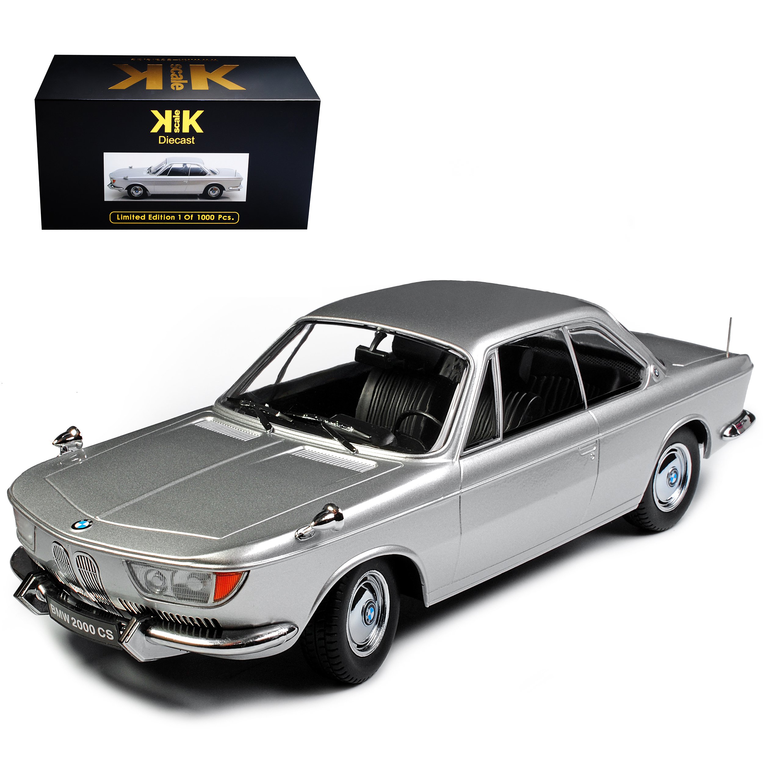 B*M*W 2000 CS 120 Coupe Silber 1962-1972 1/18 KK-Scale Modell Auto 