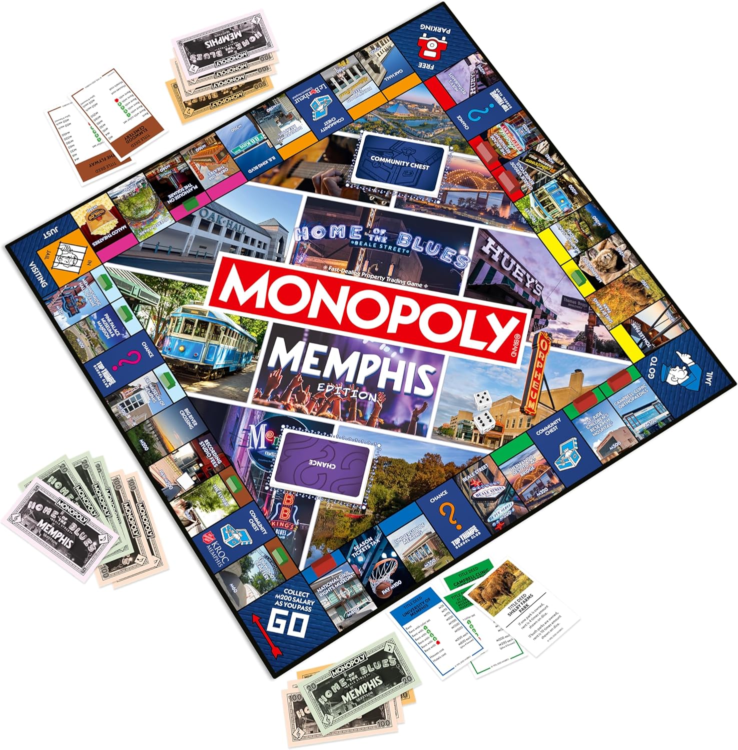 Monopoly Board Game – Memphis, TN Edition: 2-6 Players Family Board Games for Kids and Adults, Board Games for Kids 8 and Up, Great for Game Night