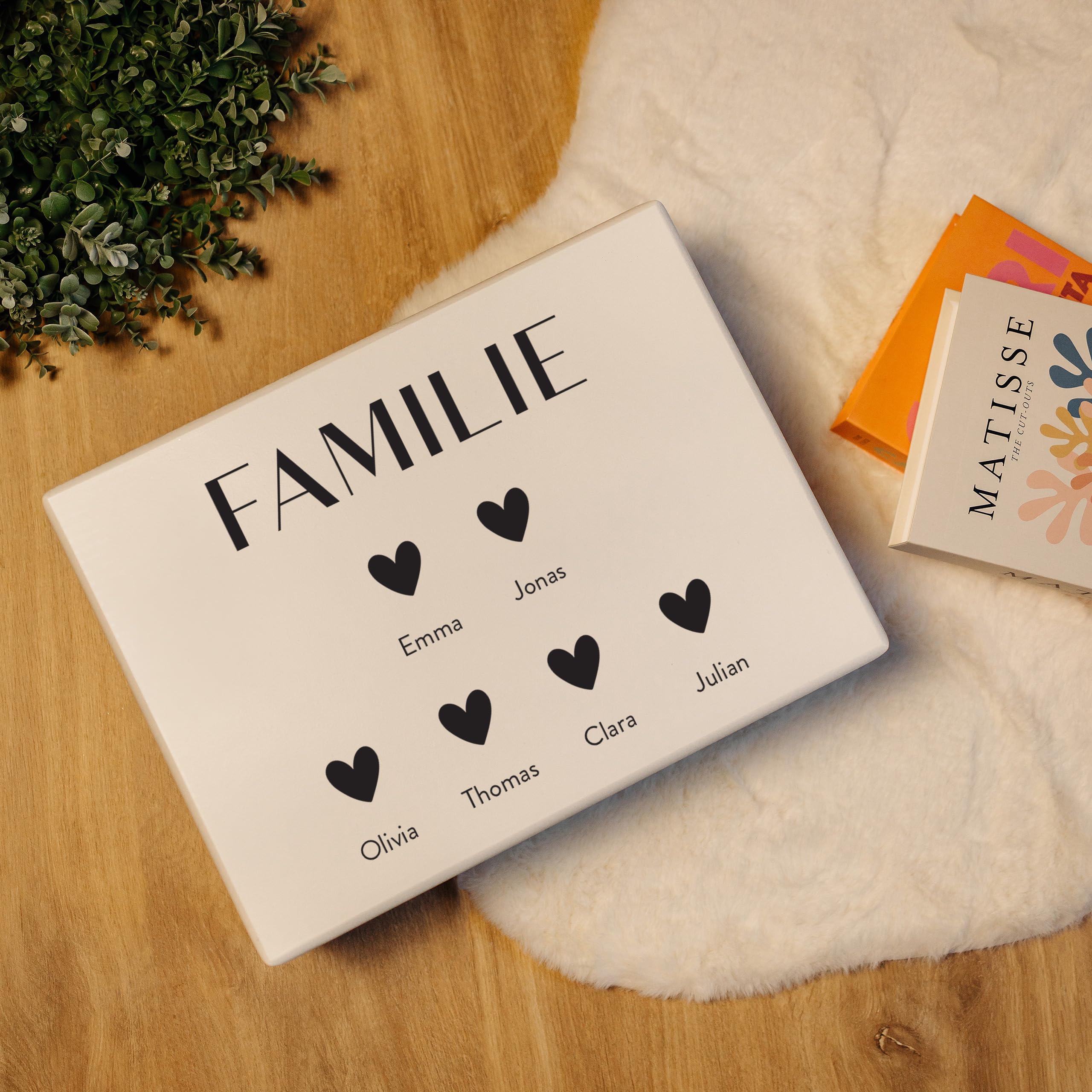 Creative Deco Familie Personalisierte Geschenke mit Namen Holzkiste | Dein Eigener Beliebiger Personalisierter Text Individuelles Geschenk | Geschenkkiste Geschenkbox | Für Frauen, Männer, Kinder