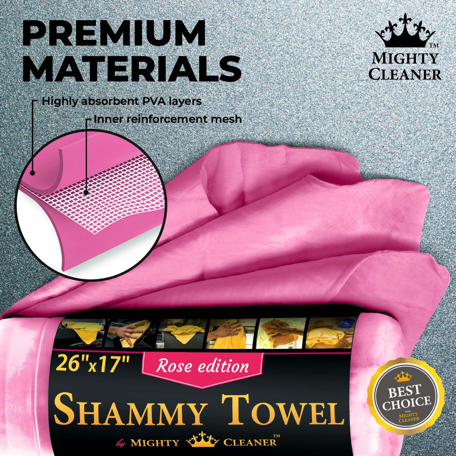 Paquete de 2 paños de gamuza prémium + 1 paño de gamuza para secado de coche (26 x 17 pulgadas), toalla de gamuza súper absorbente para coche, toalla de gamuza reutilizable y sin arañazos para coche