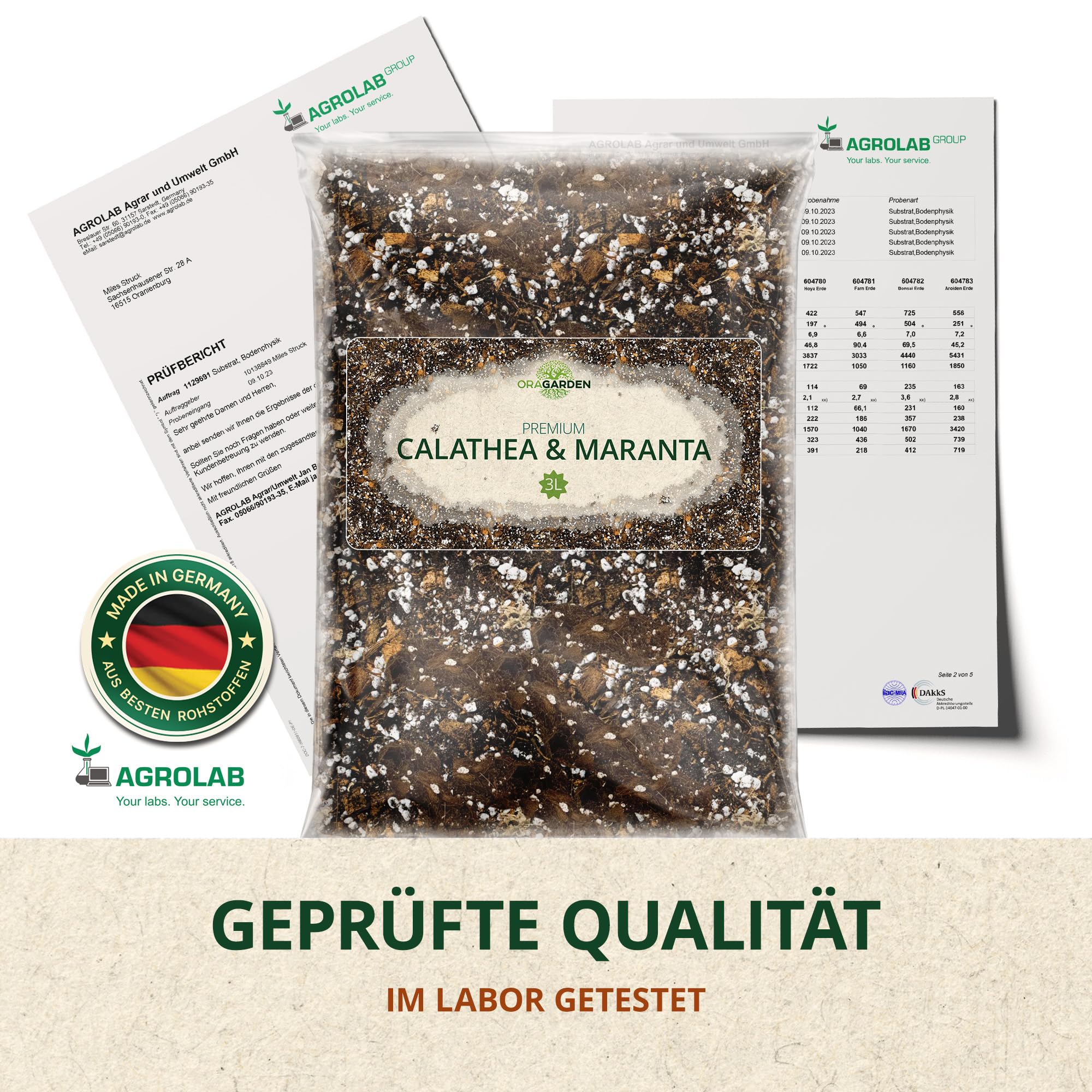 ORAGARDEN Calathea & Maranta Erde fr Zimmerpflanzen und Garten - 6L  Substrat fr Pflanzen, Palmen, Blumen - 5 Komponenten Blumenerde :  Amazon.de: Garten