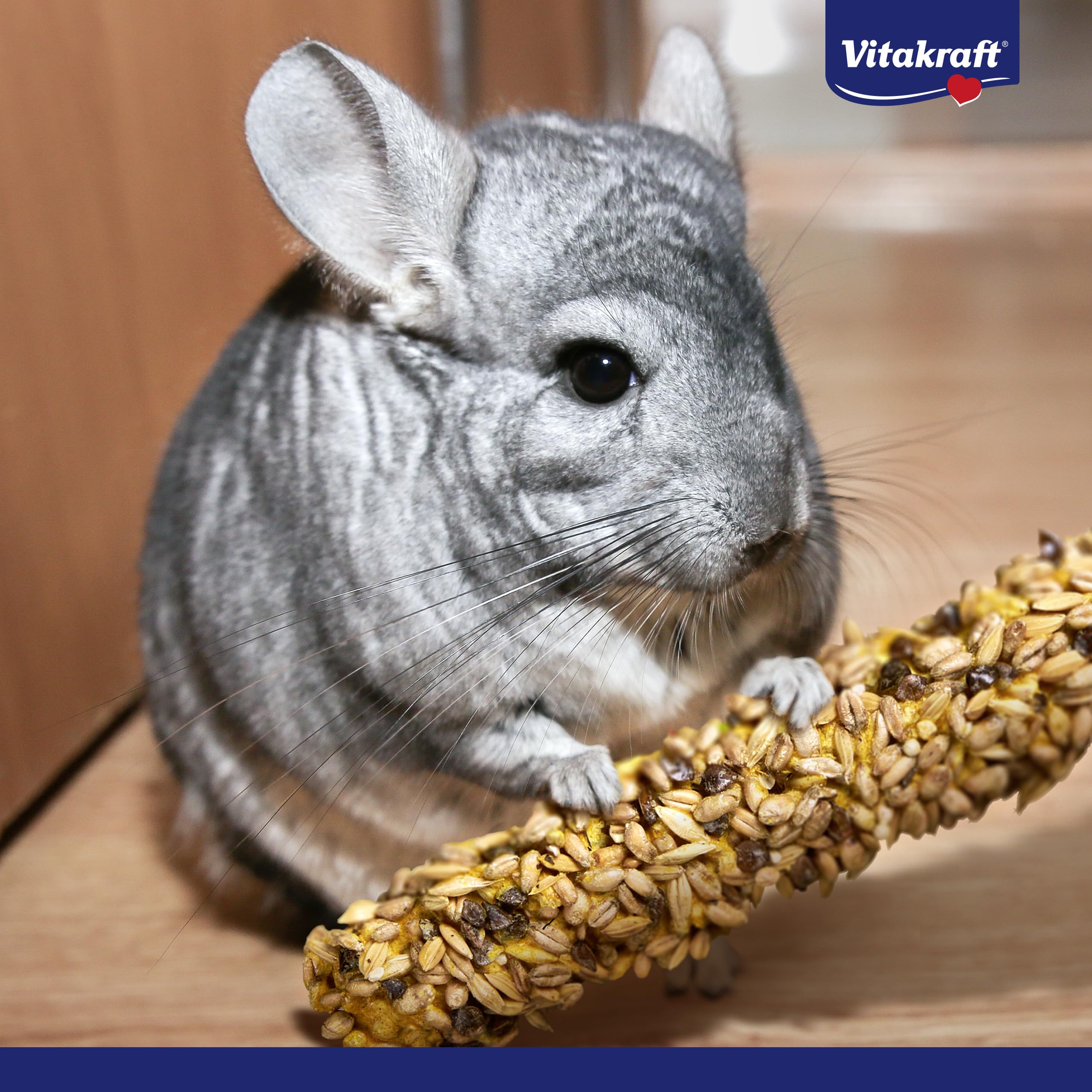 Vitakraft Kräcker, Knabberstangen, Nagersnack, für Chinchillas, zur Zahnpflege, mit Kräutern, mit Hagebutte, ohne Zusatz von Zucker und Getreide (10x 112g)