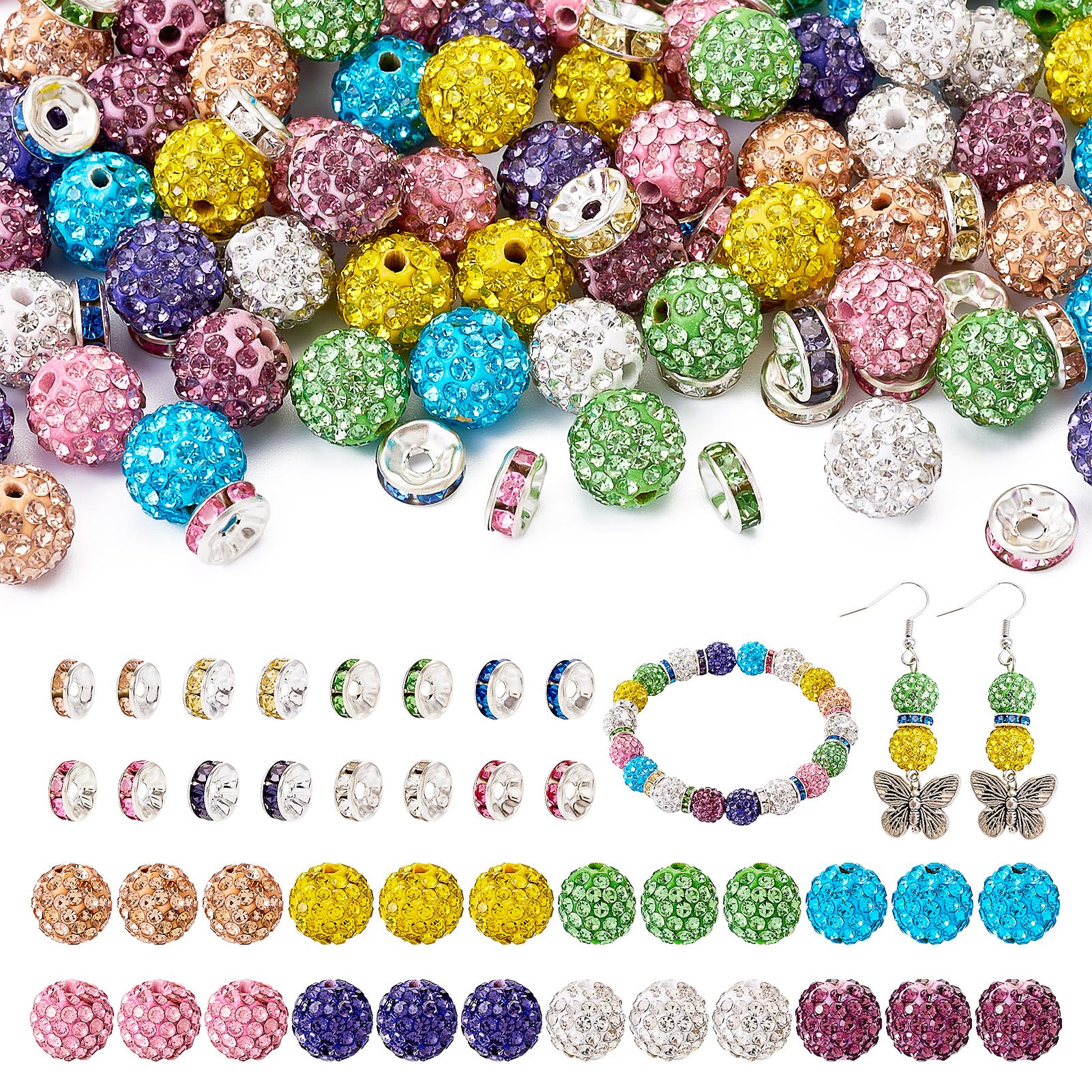 Perles strass argile Pâques Beadthoven pour création de bijoux DIY