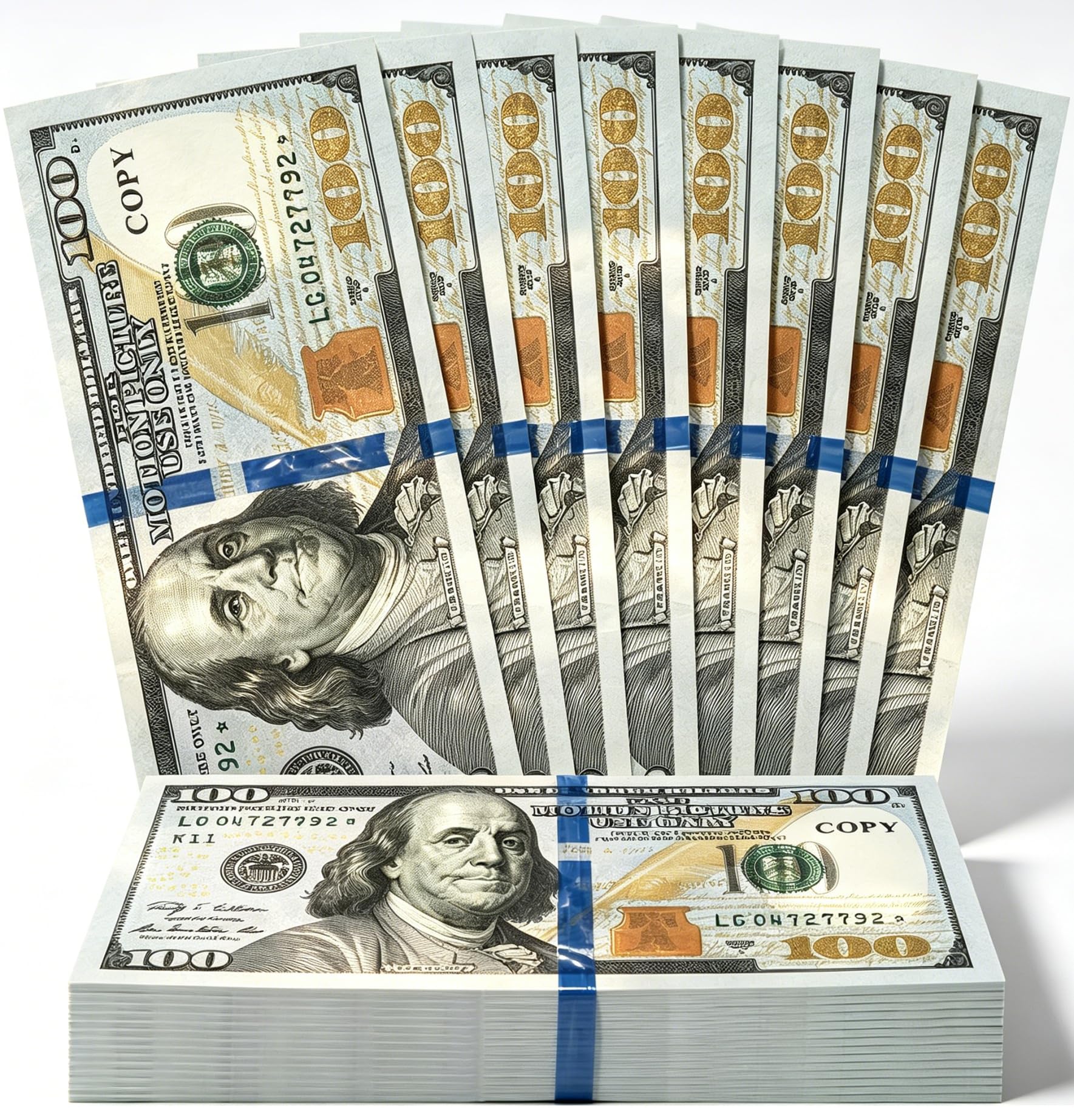 Yoimckay 120 Billets Fictifs Dollars – Faux Argent Jeu – Éducatif, Maths, Rôle – Accessoire Cinéma