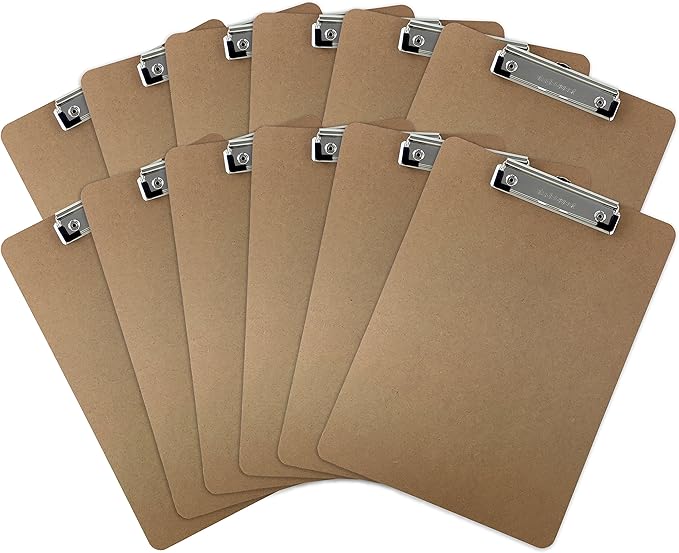 Trade Quest Letter Size Clipboards Low Profile Clip