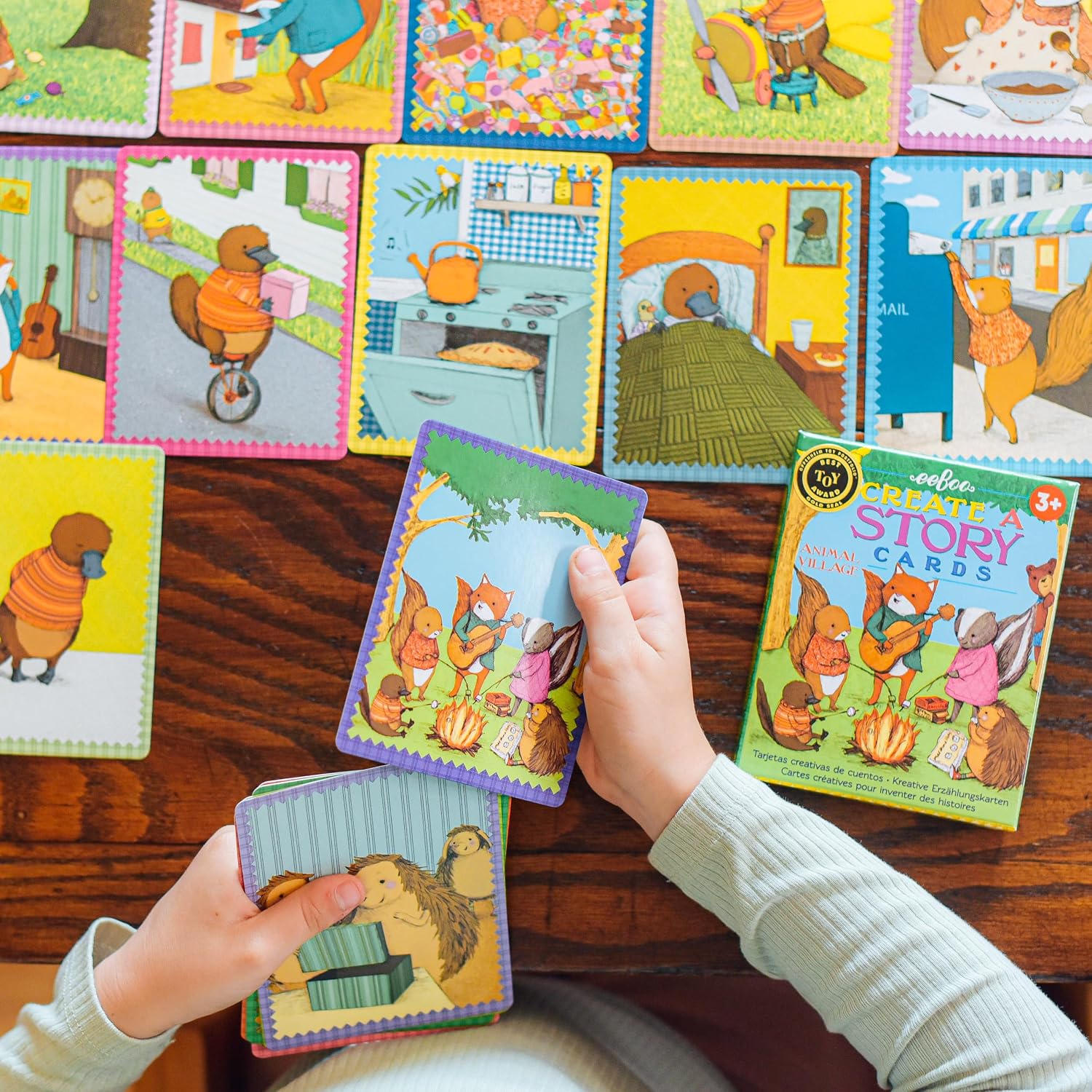 eeBoo: Animal Village Create a Story Pre-Literacy Cards, 36 Cards with Colorful Characters, Encourages Imagination, for Ages 3 and up image 5