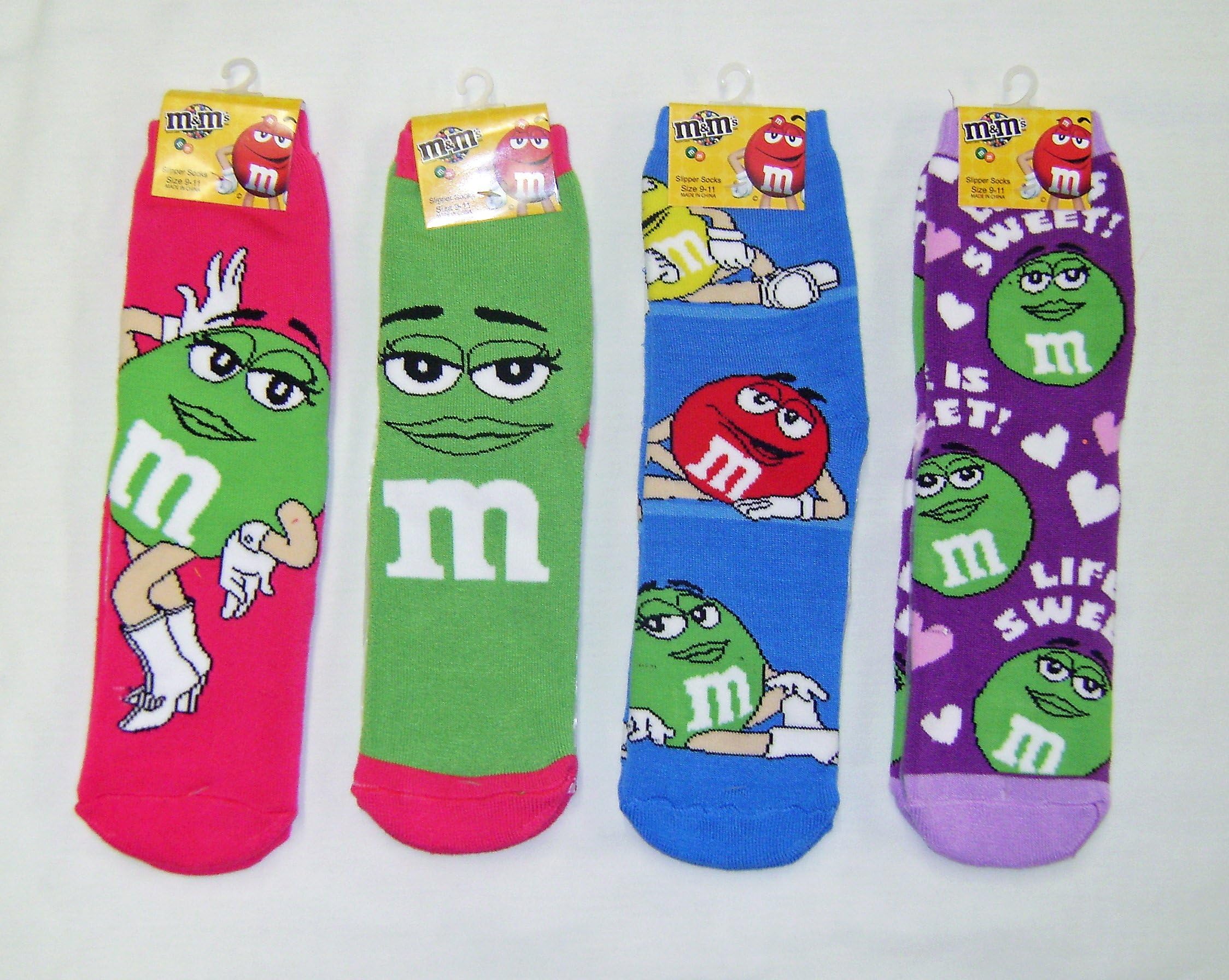 ONE Pair M&M Non-skid Slipper Sock