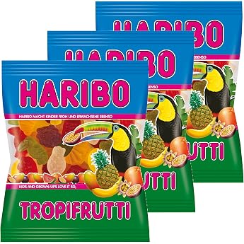 Haribo Tropifrutti Jelly Fruit Candy 3 Pocket 200g