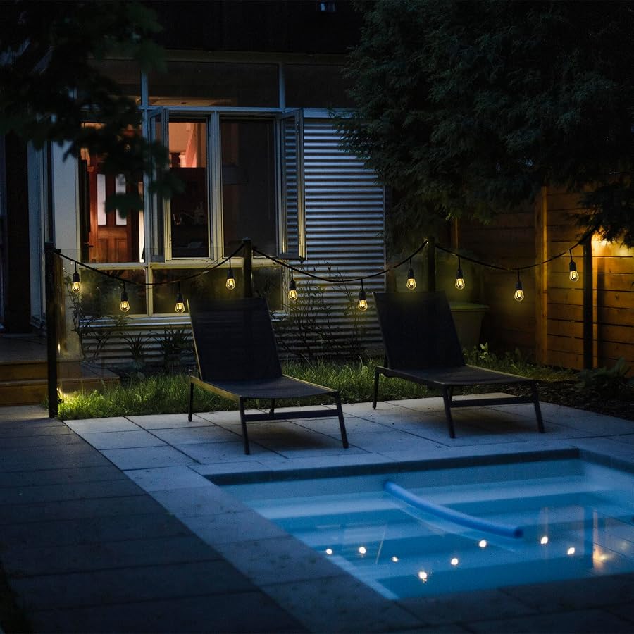 Feit Electric LED String Lights with Flame Bulbs Effect, 12ft Commercial Grade and Shatter Resistant String Lights, 6 Sockets, Linkable, 15,000-Hour Lifetime, SL12-6/FLAME, 7 Bulbs Included - image 6