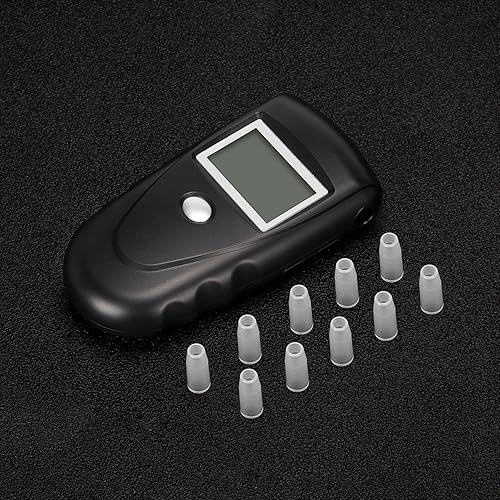 Miniatura 4 de Alcoholímetro digital profesional visualización LED portátil aliento probador de alcohol con 10boquillas
