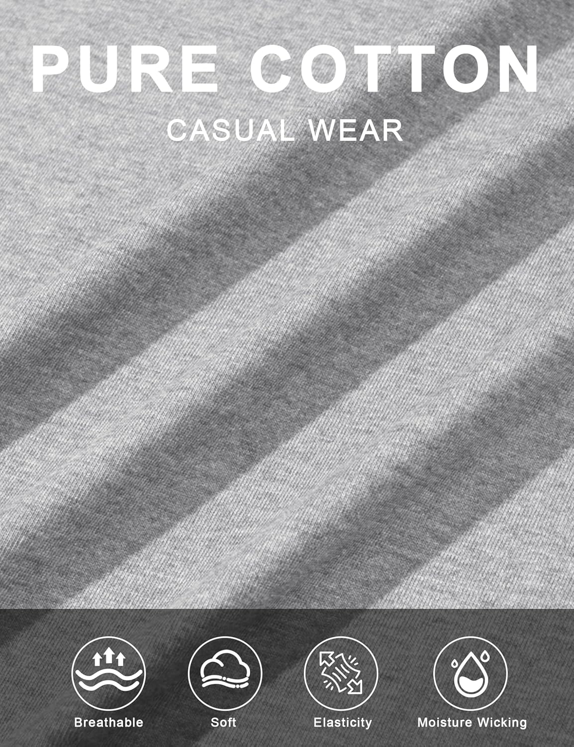 Cotrasen Men's Long Sleeve Tee Shirts Cotton Crew Neck Pocket T Shirts Moisture Wicking Soft Casual Basic Tshirts - Image 4