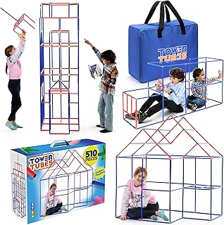 Fort-Building-Kit-for-Kids-510 Pcs Kids Fort- Creative Fort Building Toys for 5,6,7,8,9,10 Years Old Boy & Girls- Kids Gifts Toys, STEM Toys Tunnels Play Tent Indoor & Outdoor