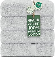 Vista 124 de Chakir Turkish Linens - Toallas turcas de 100% algodón, suaves y absorbentes (4 paños, color gris)