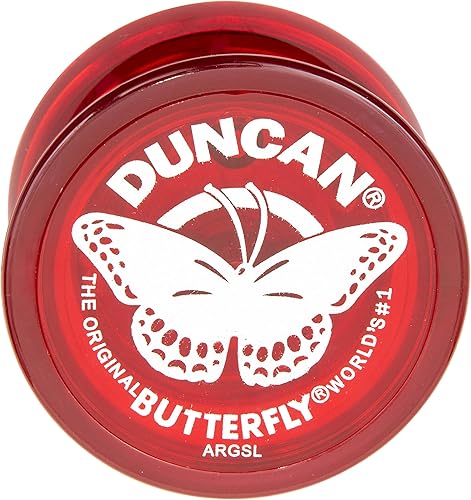 Duncan Toys Butterfly Yo-Yo, Yoyó para principiantes con cuerda, eje de acero y cuerpo de plástico, rojo