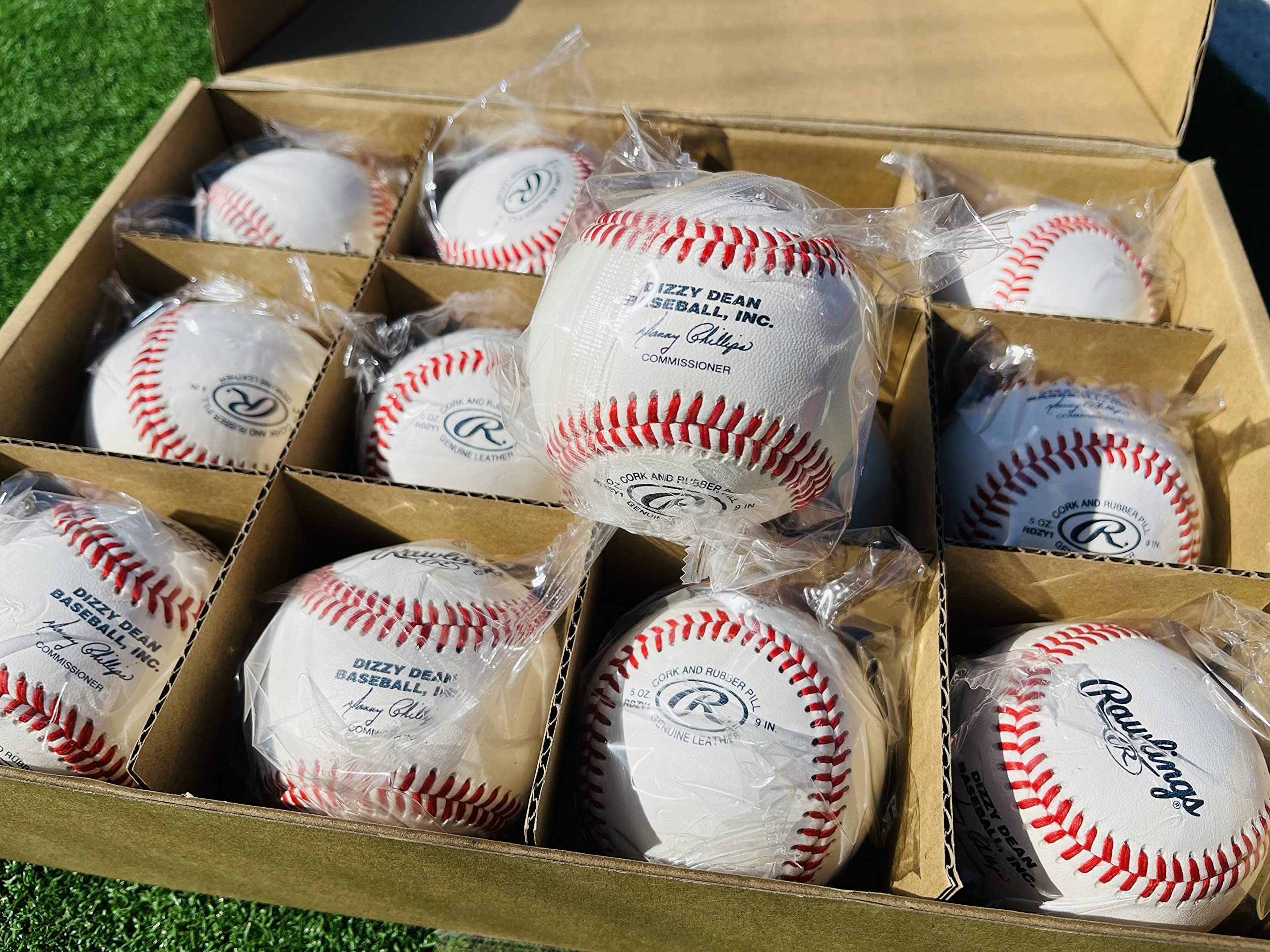 Rawlings | Pelotas de béisbol de la liga juvenil Dizzy Dean | Grado de competencia | RDZY1 | Juventud/14U | Múltiples opciones de conteo