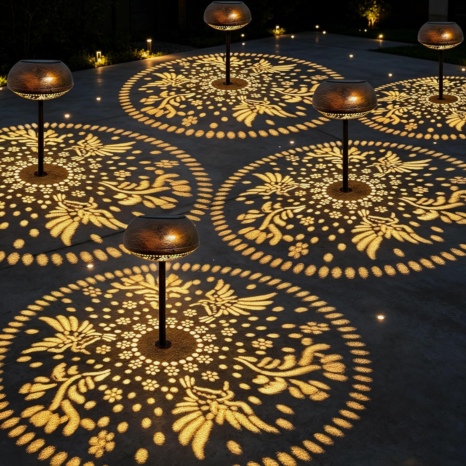 2 Pack Solar Pathway Lights Outdoor, LED Warm White Solar Garden Lights for Garden, Yard, Path, Lawn, Driveway Walkway Decor & Landscape Lighting