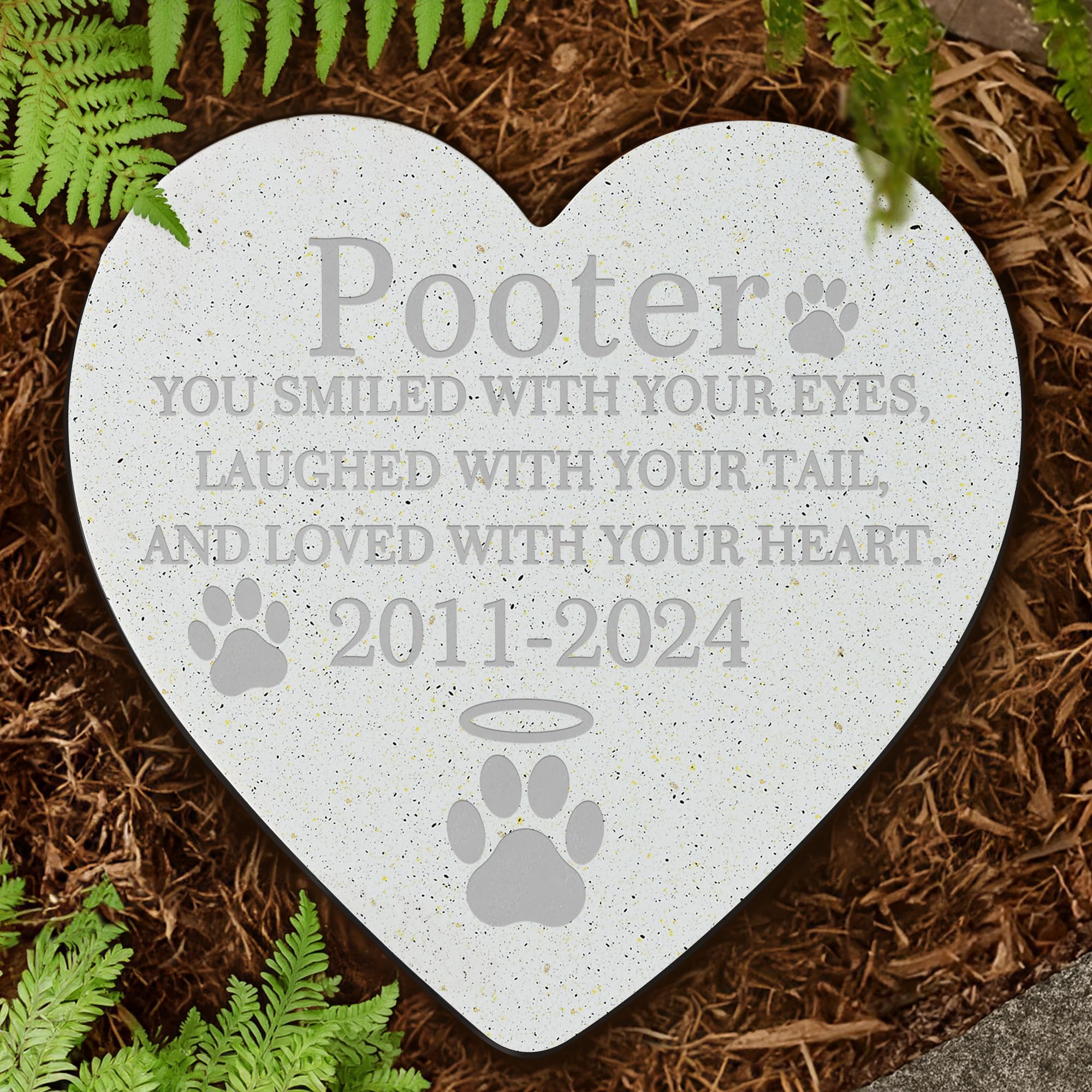 Personalized Pet Stone | Pet Memorial Stone | Dog Memorial Stone | Pet Memorial Gift | Pet Loss Gift | Pet Memorial | Dog Memorial | Cat Memorial | Loss of a Dog - Loved with Your Heart