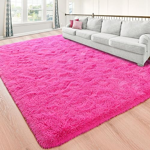 Vista 160 de JUNOVO - Alfombras de área ultra suaves de 3 x 5 pies, alfombras esponjosas para dormitorio, niños, niñas, bebés, sala de estar, suelo, cuarto