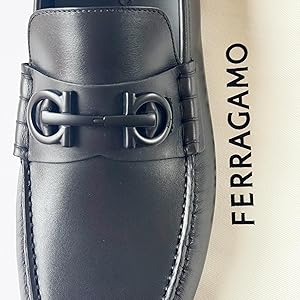 【24AW NEW】FERRAGAMO_men / Grazioso ドライバー モカシン Amazon.com | Ferragamo Grazioso Loafers Black Calf Leather