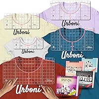 Vista 1 de (5 Sizes) Tshirt Ruler Guide for Vinyl Alignment – T Shirt Measurement Tool, Center Placement Guide for Heat Press, Shirt Ruler, Left Chest Logo