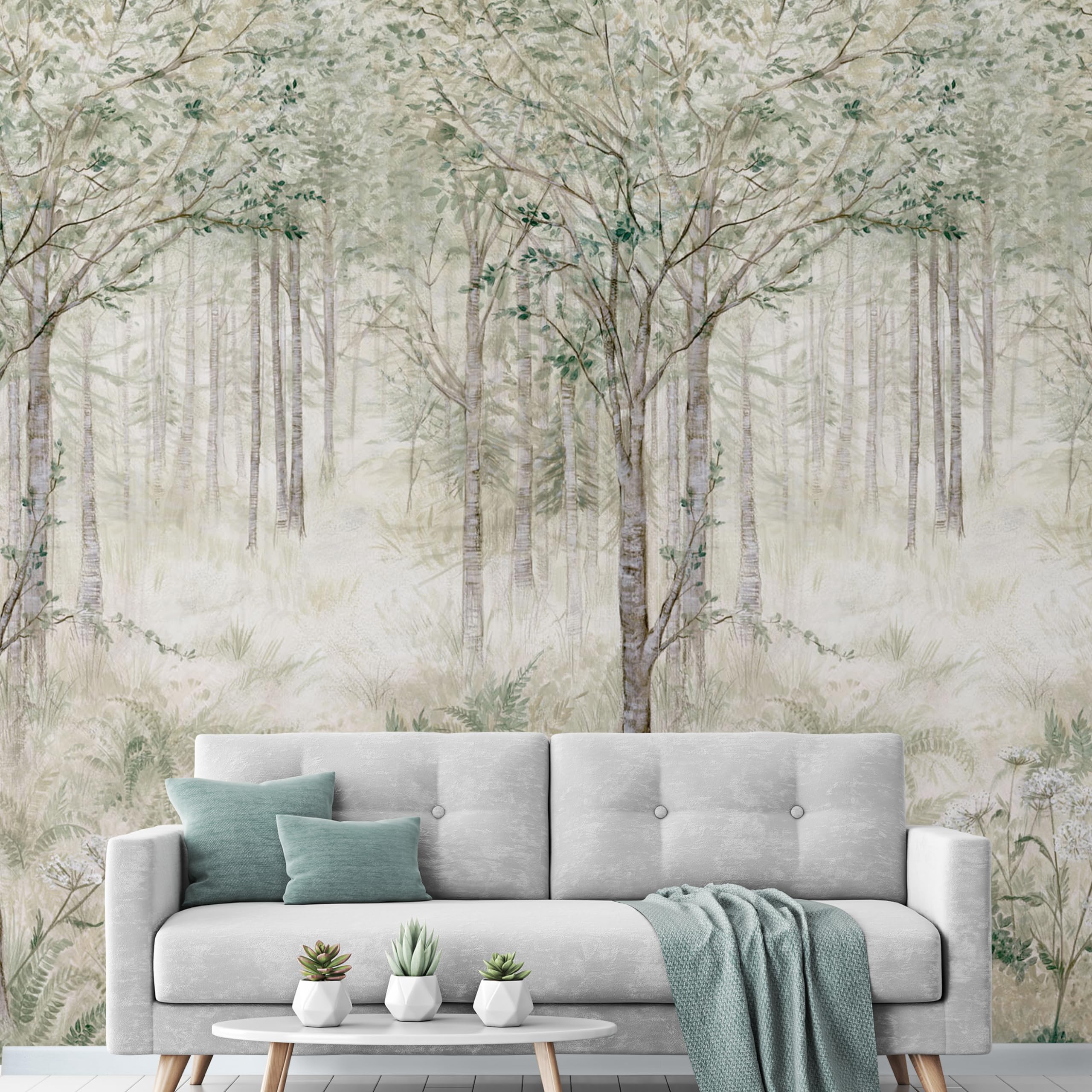 Grandeco ML2801 Mural Wallpaper - Green - 2.8m x 1.59m